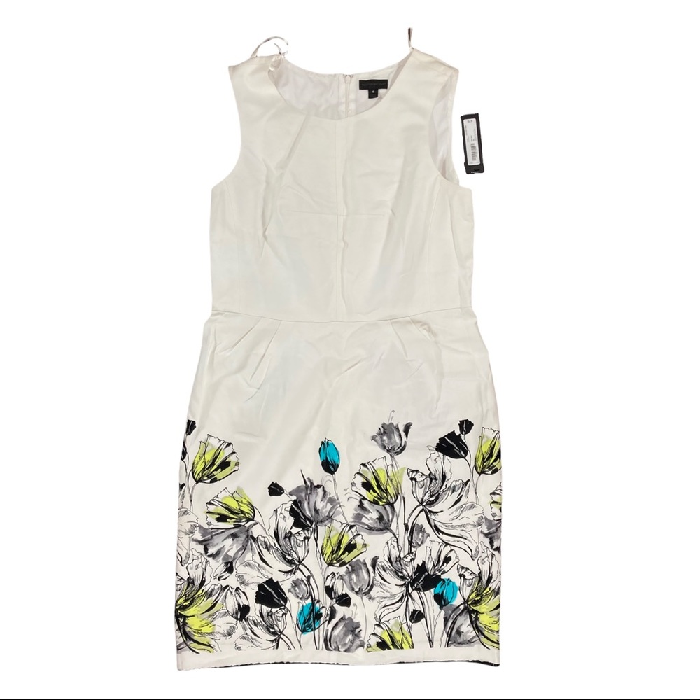 Worthington Floral dress Size 16 New with tags white sleeveless dress midi